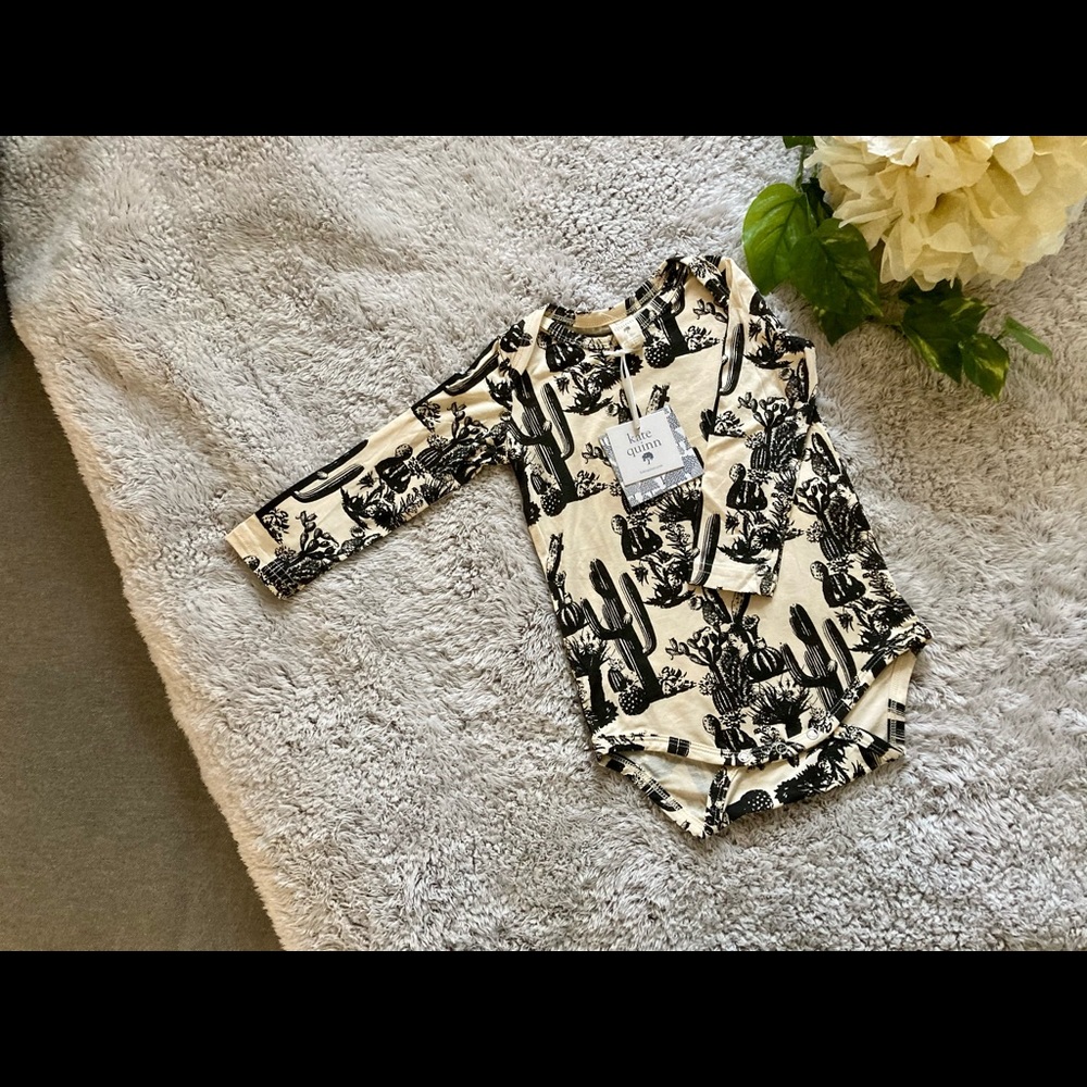 Kate Quinn Long Sleeve Black Cactus Body